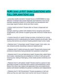 NURS 2030 LATEST EXAM QUESTIONS WITH FULL EXPLANATIONS 2026&period;