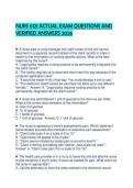 NURS 6121 ACTUAL EXAM QUESTIONS AND VERIFIED ANSWERS 2026&period;