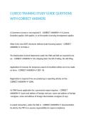 CUSECO TRAINING STUDY GUIDE QUESTIONS WITH CORRECT ANSWERS