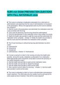 NURS 6121 EXAM PREPARATION QUESTIONS WITH FULL RATIONALES 2026&period;