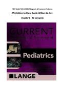 TEST BANK FOR CURRENT Diagnosis & Treatment Pediatrics 27th Edition by Maya Bunik&semi; William W&period; Hay&comma; Chapter 1 - 46 Complete