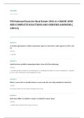 national real estate EXAM A&plus; GRADE ASSURED COMPLETE SOLUTIONS AND VERIFIED ANSWERS