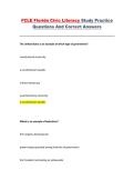 FCLE Florida Civic Literacy Exam Florida Standards 2025 Practice Questions and Answers