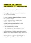CCRP ACTUAL TEST PAPER 2026 QUESTIONS WITH SOLUTIONS GRADED A&plus;