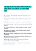 OB HESI MATERNITY FINAL EXAM PRACTICE QUESTIONS WITH DETAILED SOLUTIONS 2026&period;
