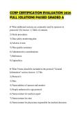CCRP CERTIFICATION EVALUATION 2026 FULL SOLUTIONS PASSED GRADED A