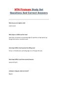NTN Fireteam Study Set Practice Questions and Answers