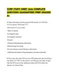 CCRP STUDY SHEET 2026 COMPLETE QUESTIONS GUARANTEED PREP GRADED A&plus;