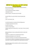 BMTCN Test Questions and 100&percnt; Verified Correct Answers