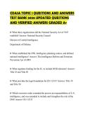 CDASA TOPIC 1 QUESTIONS AND ANSWERS TEST BANK 2026 UPDATED QUESTIONS AND VERIFIED ANSWERS GRADED A&plus;