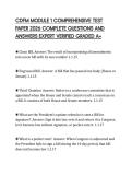 CDFM MODULE 1 COMPREHENSIVE TEST PAPER 2026 COMPLETE QUESTIONS AND ANSWERS EXPERT VERIFIED GRADED A&plus;