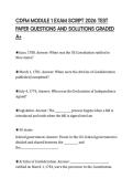 CDFM MODULE 1 EXAM SCRIPT 2026 TEST PAPER QUESTIONS AND SOLUTIONS GRADED A&plus;