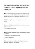 CDFM MODULE 2 ACTUAL TEST PAPER 2026 COMPLETE QUESTIONS AND SOLUTIONS GRADED A&plus;