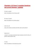 Chemistry 122 Exam 3 complete Questions and correct Answers&vert; updated