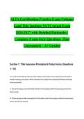 ALTA Certification Practice Exam National Land Title Institute NLTI Actual Exam 2026&sol;2027 with Detailed Rationales &vert; Complete Exam-Style Questions &vert; Pass Guaranteed &ndash; A&plus; Graded