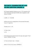 PAX MATH 1 EXAMINATION SET 2026 SOLVED QUESTIONS GRADED A&period;