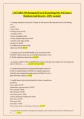 LSUS MBA 700 Managerial Use of Accounting Data Wu Exam 2 Questions And Answers - 100&percnt; Accurate