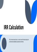 IRR Calculation-Step by Step with example-CMA-Financial Management