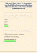 NUR 101&sol; NUR101 Exam 2 V3 &lpar;Latest 2026&sol; &NewLine;2027 Update&rpar; Health Assessment &vert; Questions &NewLine;& Answers&vert; Grade A&vert; 100&percnt; Correct &lpar;Verified &NewLine;Elaborations&rpar;- Fortis