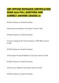 CBP OFFICER ENTRANCE CERTIFICATION&NewLine;EXAM 2026 FULL QUESTIONS AND&NewLine;CORRECT ANSWERS GRADED A&plus;