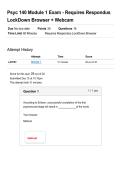 PSYC 140 Module 1 Exam - Requires Respondus LockDown Browser &plus; Webcam &vert;Questions and Answers&vert;2026 Update&vert;100&percnt; Correct&period;&NewLine;