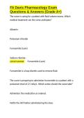 FA Davis Pharmacology Exam Questions & Answers &lpar;Grade A&plus;&rpar;&period;docx&NewLine;&NewLine;