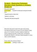 Fa davis Obstructive Pulmonary Disorders Exam Questions & Answers &lpar;Grade A&plus;&rpar;&period;docx&NewLine;&NewLine;
