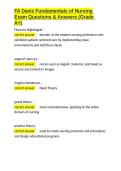 FA Davis Fundamentals of Nursing Exam Questions & Answers &lpar;Grade A&plus;&rpar;&period;docx&NewLine;&NewLine;