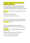 FA Davis Surgery Exam Questions & Answers &lpar;Grade A&plus;&rpar;&period;docx&NewLine;&NewLine;