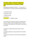 FA Davis Chap 2 Clinical Judgment - Exam Questions & Answers &lpar;Grade A&plus;&rpar;&period;docx&NewLine;&NewLine;