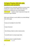 FA Davis Practice &lpar;NCLEX style questions and answers&rpar;&period;docx&NewLine;&NewLine;