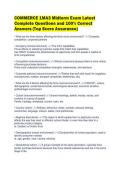 COMMERCE 1MA3 Midterm Exam Latest&NewLine;Complete Questions and 100&percnt; Correct&NewLine;Answers &lpar;Top Score Assurance&rpar;&NewLine;