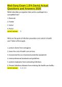 Med-Surg Exam 1 &lpar;FA Davis&rpar; Actual Questions and Answers 2026&period;docx&NewLine;&NewLine;