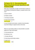 FA Davis CH 17&semi; Documenting and Reporting Exam Actual Questions and Answers 2026&period;docx&NewLine;&NewLine;