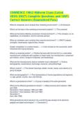 COMMERCE 1MA3 Midterm Exam &lpar;Latest&NewLine;2026&sol;2027&rpar; Complete Questions and 100&percnt;&NewLine;Correct Answers &lpar;Guaranteed Pass&rpar;