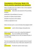 Foundations of Nursing- Week 2 FA Davis practice questions and answers&period;docx&NewLine;&NewLine;