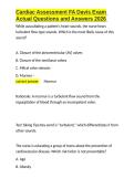 Cardiac Assessment FA Davis Exam Actual Questions and Answers 2026&period;docx&NewLine;&NewLine;