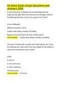 FA Davis Exam Actual Questions and Answers 2026&period;docx&NewLine;&NewLine;