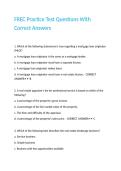 FREC Practice Test Questions With Correct Answers