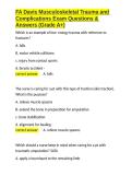 FA Davis Musculoskeletal Trauma and Complications Exam Questions & Answers &lpar;Grade A&plus;&rpar;&period;docx&NewLine;&NewLine;