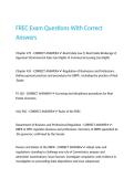 FREC Exam Questions With Correct Answers