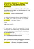 ADVANCED CONCEPTS HIV and AIDS Fa Davis EXAM QUESTIONS AND ANSWERS&period;docx&NewLine;&NewLine;