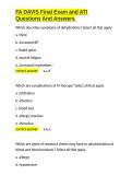 FA DAVIS Final Exam and ATI Questions And Answers&period;docx&NewLine;&NewLine;