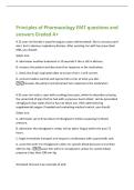 Principles of Pharmacology EMT questions and&NewLine;answers Graded A&plus;&NewLine;