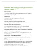 Principles of Sociology &lpar;Soc 101&rpar; questions and&NewLine;answers Graded A&plus;