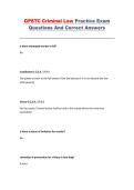 GPSTC Criminal Law Practice Exam &ndash; Q&A Study Guide