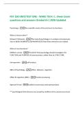 PSY 150 UNIT&sol;TEST ONE - WAKE TECH&colon; C&period; Owen Exam&NewLine;questions and answers Graded A&plus;&vert; 2026 Updated