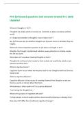 PSY 210 Exam2 questions and answers Graded A&plus;&vert; 2026&NewLine;Updated&NewLine;What are thoughts in ACT&quest;&NewLine;Thoughts are simply words or stories our mind tells us about ourselves and the&NewLine;world&period;&NewLine;Is it important whether a thought is true or false in ACT&quest;&NewLine;No&comma; ACT focuses le
