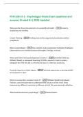 PSYC100 Ch 1 - Psychology's Roots Exam questions and&NewLine;answers Graded A&plus;&vert; 2026 Updated