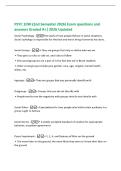 PSYC 1F90 &lpar;2nd Semester 2026&rpar; Exam questions and&NewLine;answers Graded A&plus;&vert; 2026 Updated